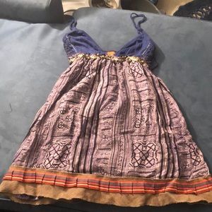 Free people Cute beaded and patterned dress NWOT